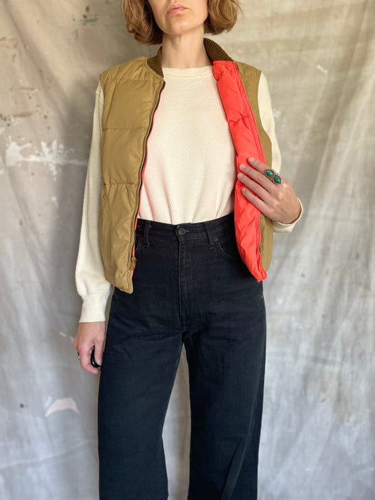 70s Reversible Hunting Puffer Vest