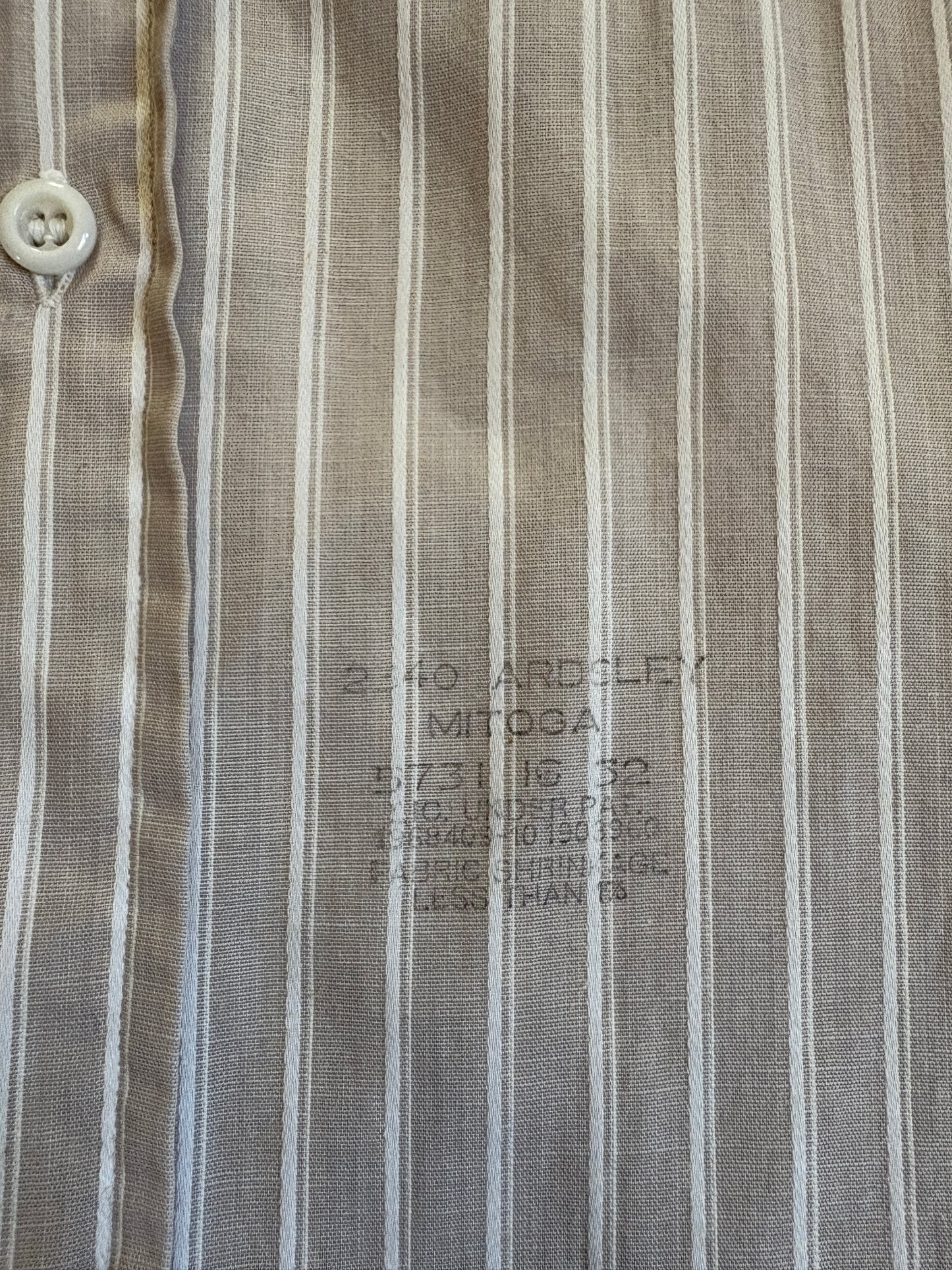 50s Arrow Sanforized Stripe Button Down Shirt