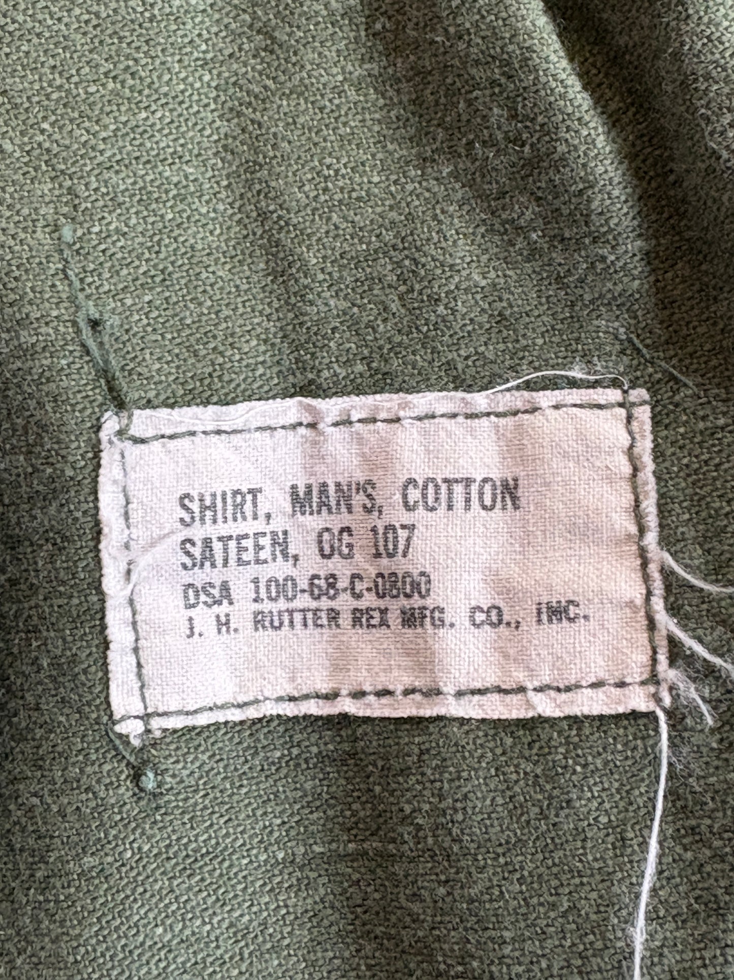 Vintage 60s OG107 Military Field Shirt