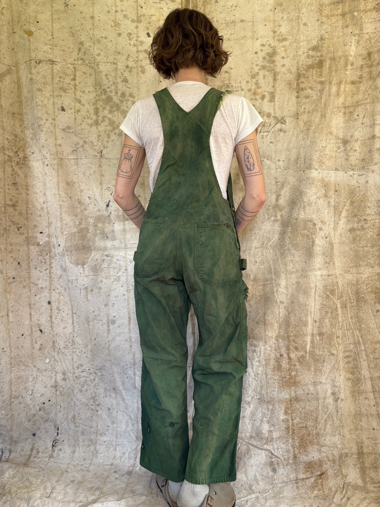 Vintage 70s Green Apron Front Big Mac Overalls