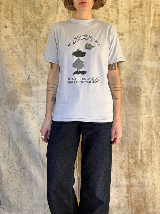 Vintage 80s Seattle Rain Humor Tee