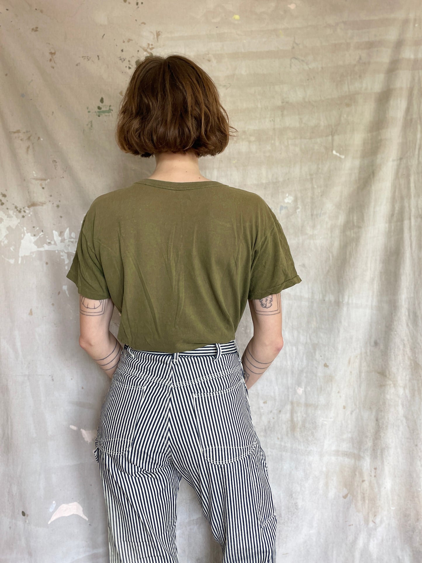 70s Blank Army Green Tee