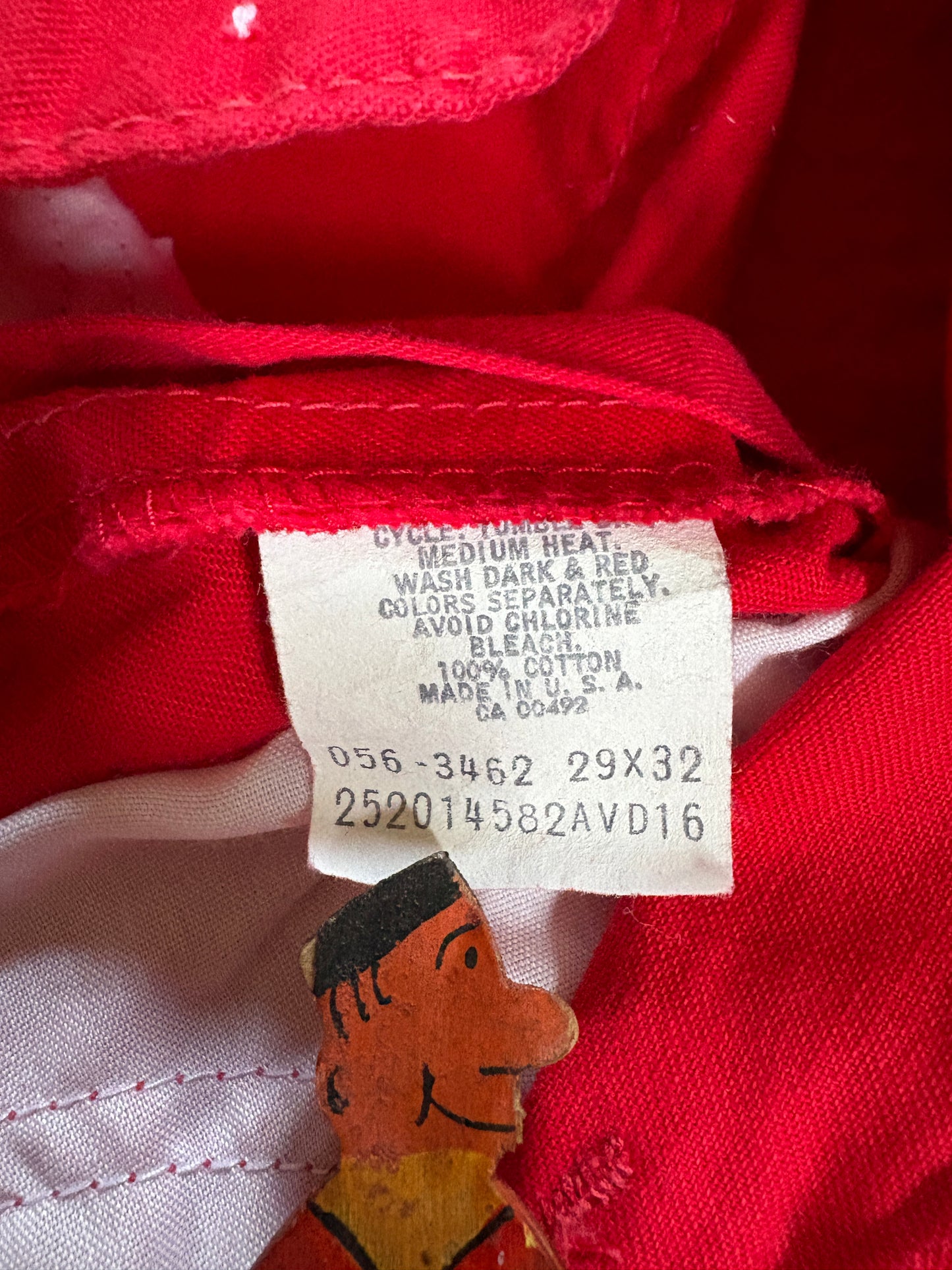 70s Red Lee Carpenter Painter Pants