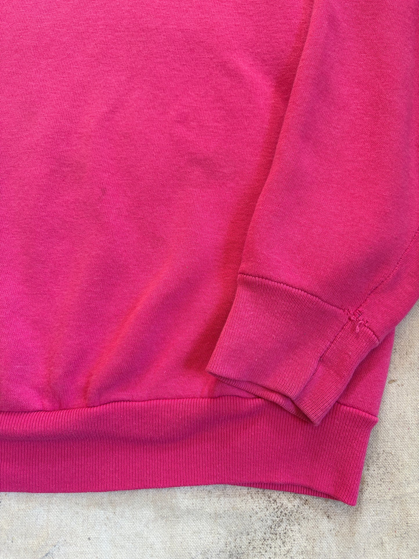 Vintage 80s Blank Bright Pink Sweatshirt