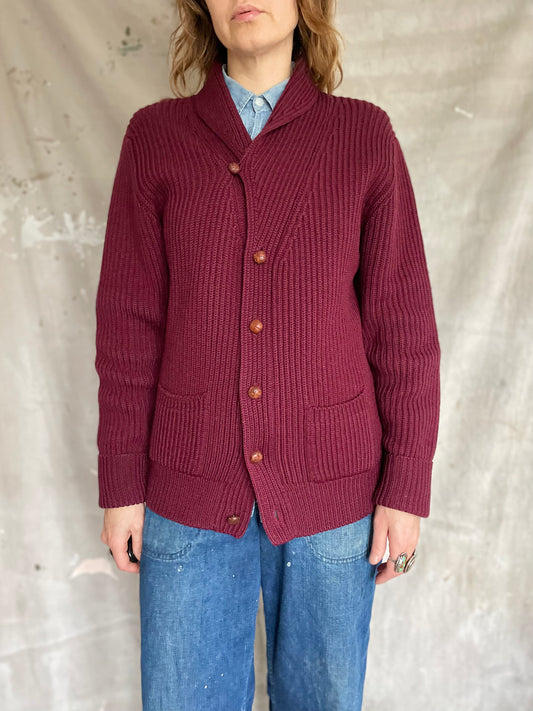 80s Nordstrom Shawl Collar Sweater