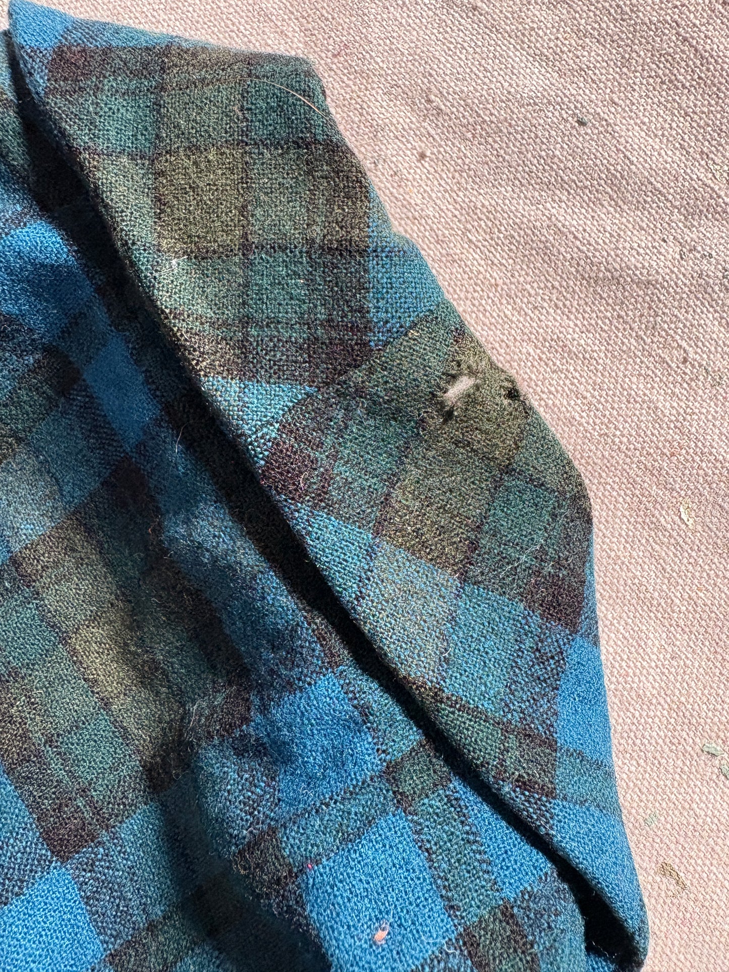 Vintage 60s/70s Pendleton Blue Plaid Robe