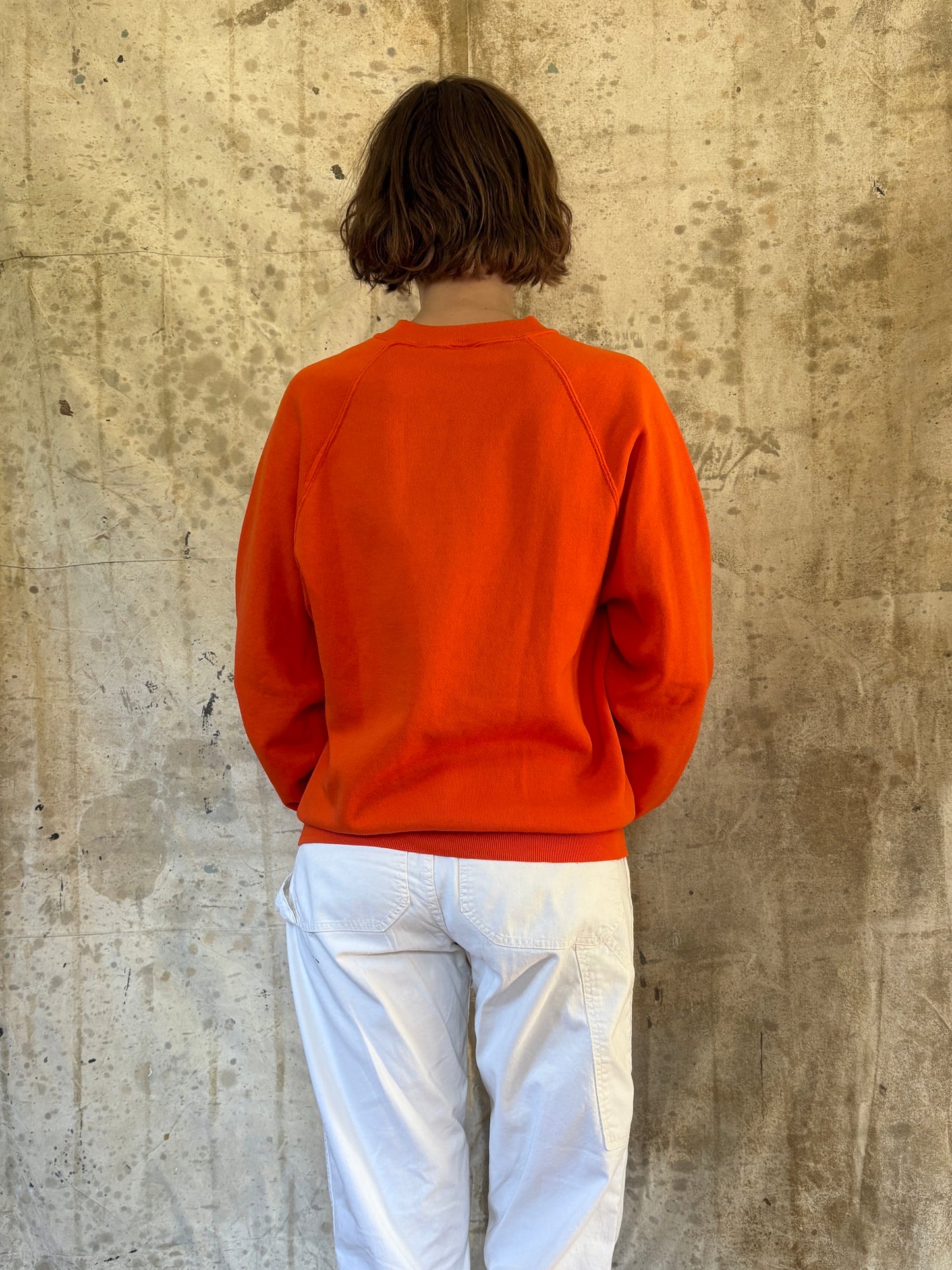 Vintage 80s Blank Orange Sweatshirt