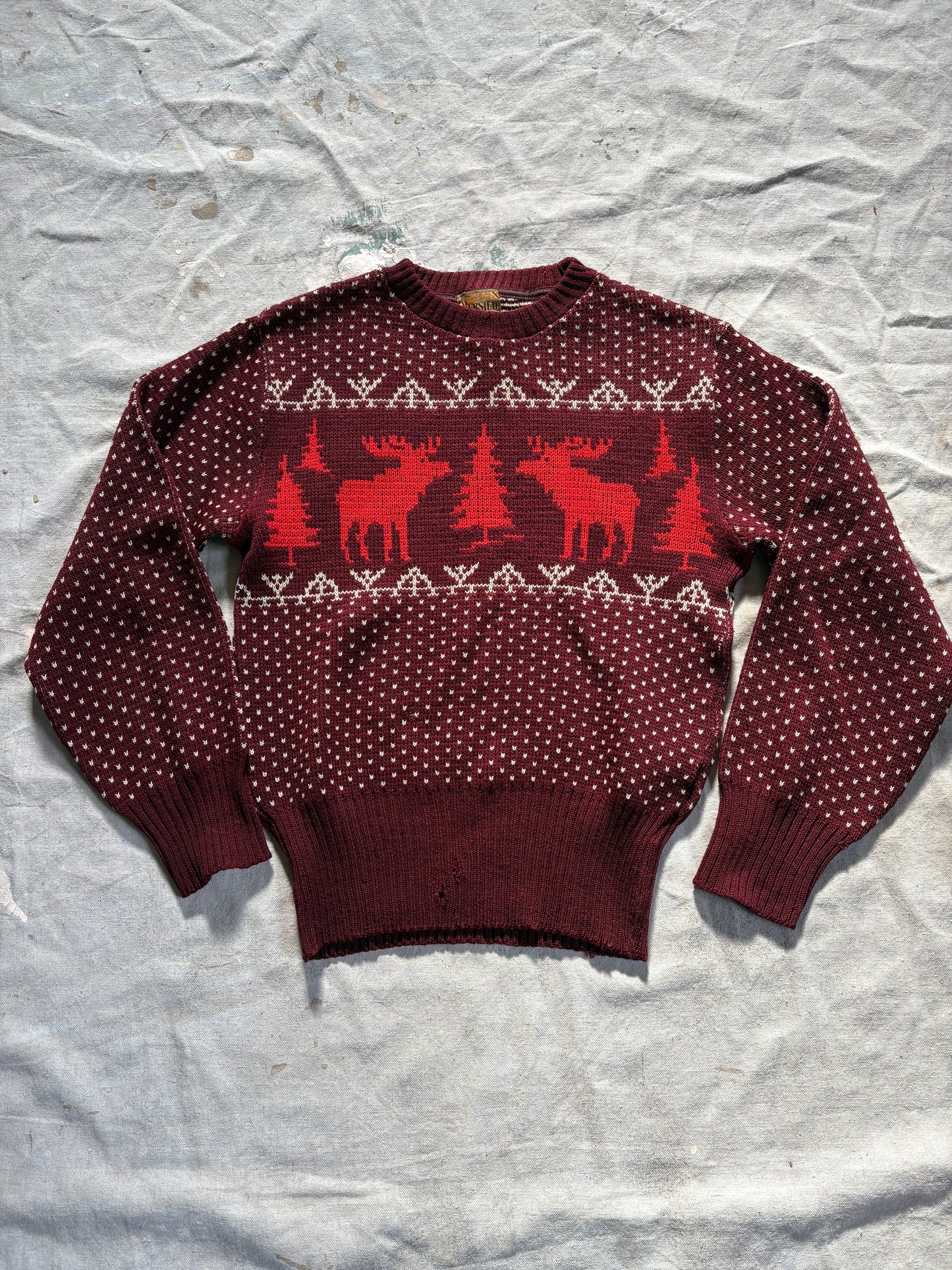 Vintage 50s Jersild Reindeer Holiday Sweater