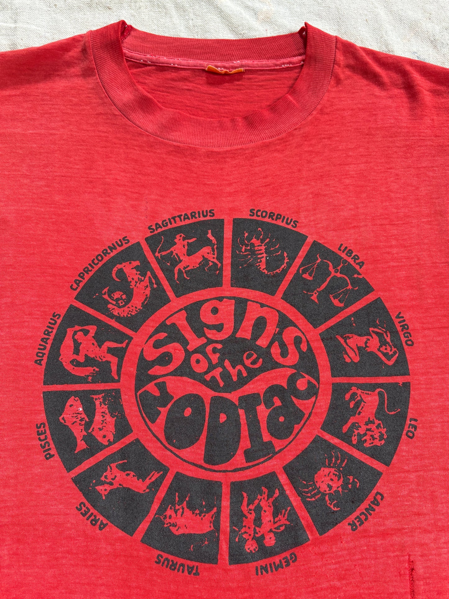 Vintage 80s Signs Of The Zodiac Tee