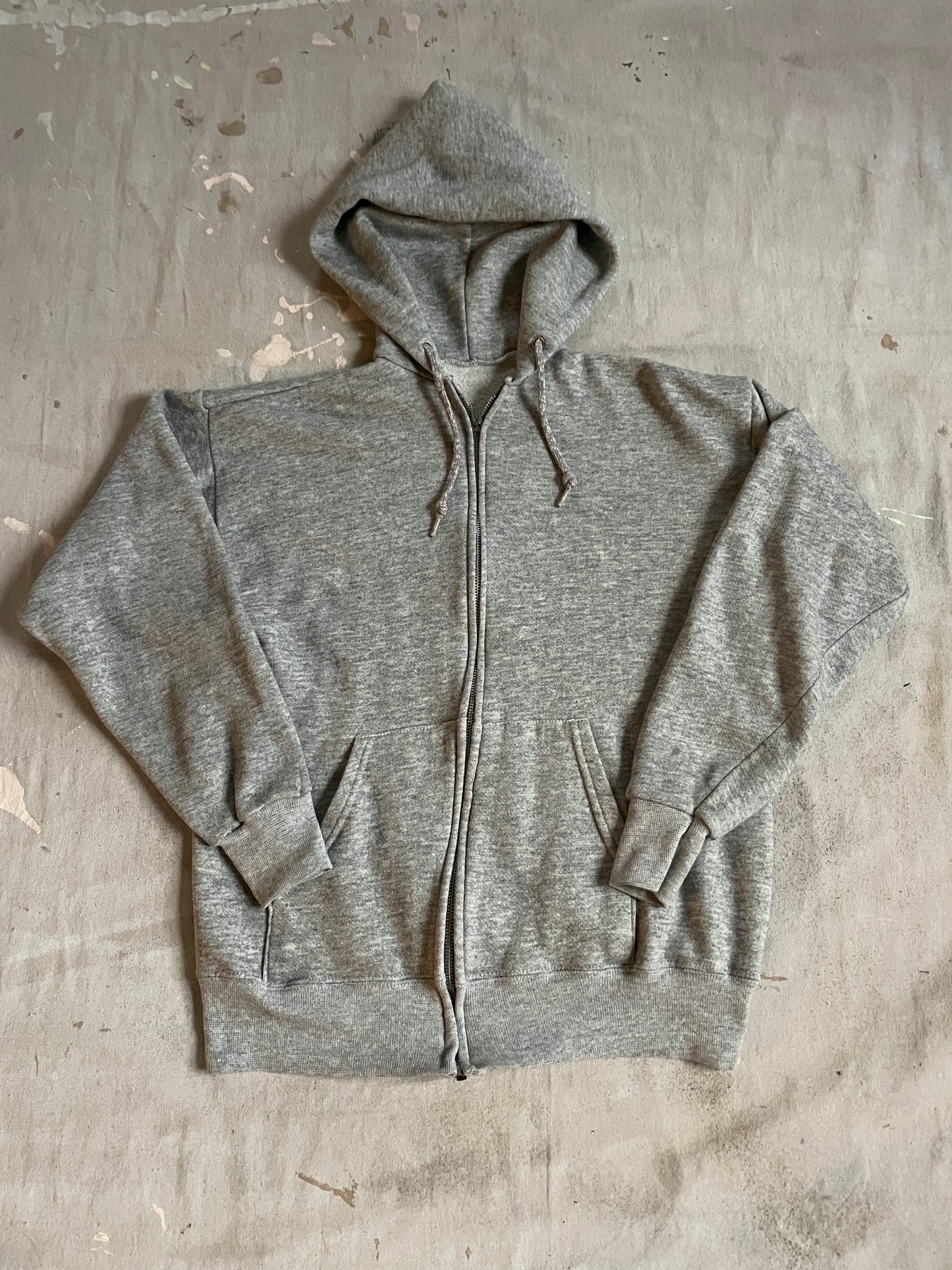 80s Blank Grey Hoodie