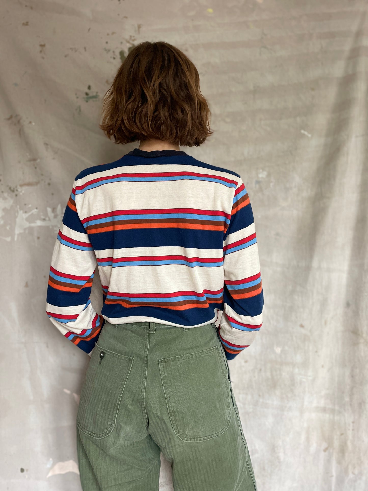 80s Striped Long Sleeve Tee