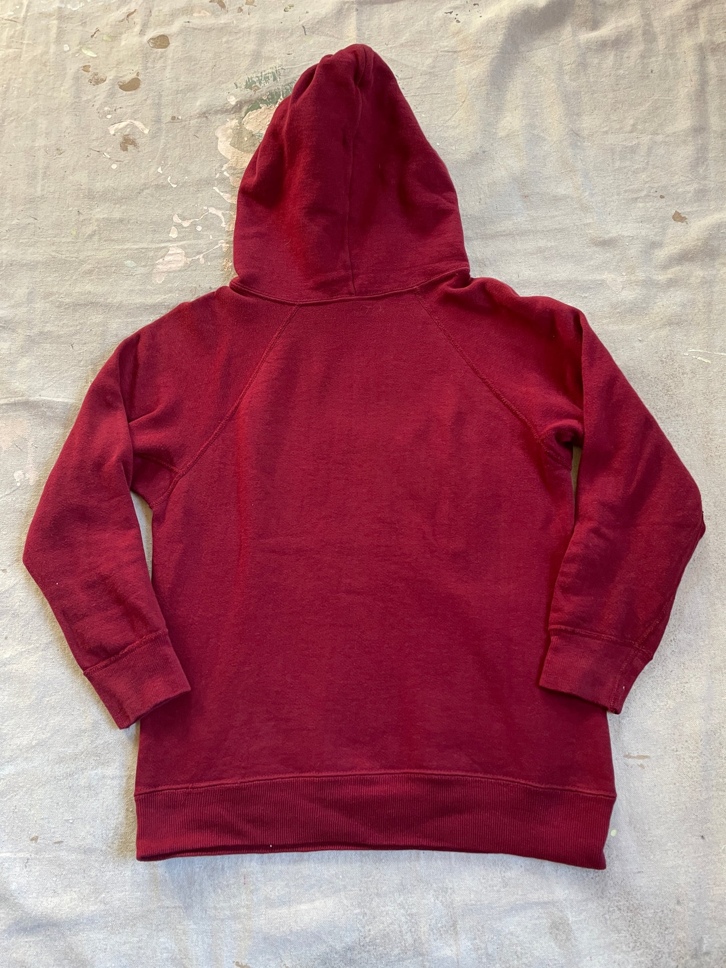 80s Blank Maroon Hoodie