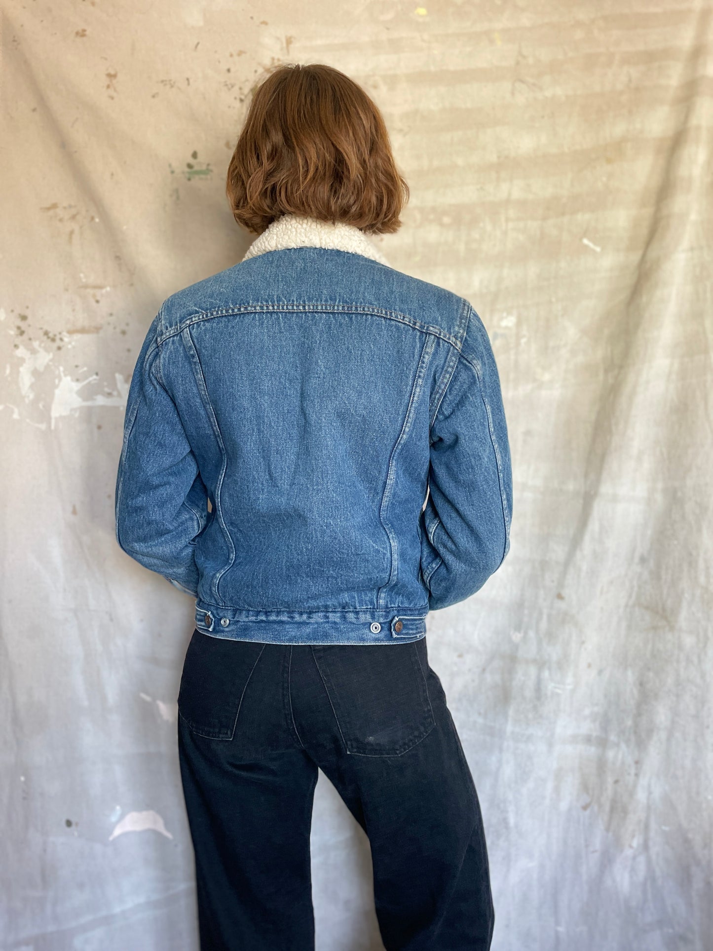 80s Roebucks Sherpa Lined Jean Jacket