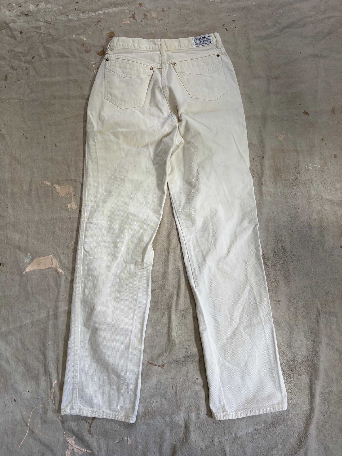 Vintage 80s Brittania White Jeans
