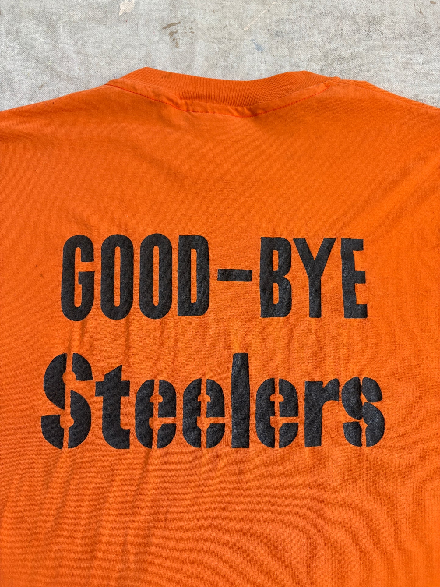Vintage 80s Hello Browns Goodbye Steelers Tee