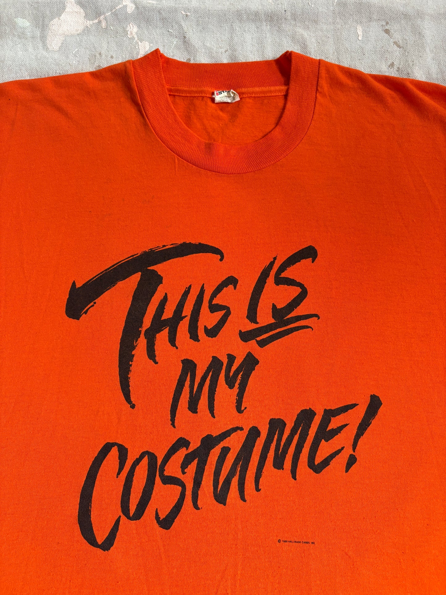 Vintage 80s This Is My Costume Halloween Tee