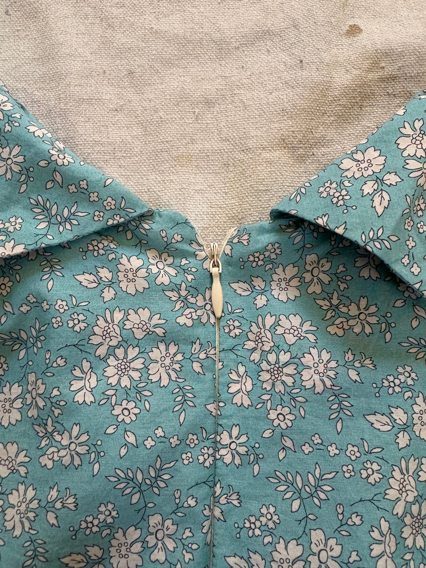 Vintage 80s Handmade Floral Dress
