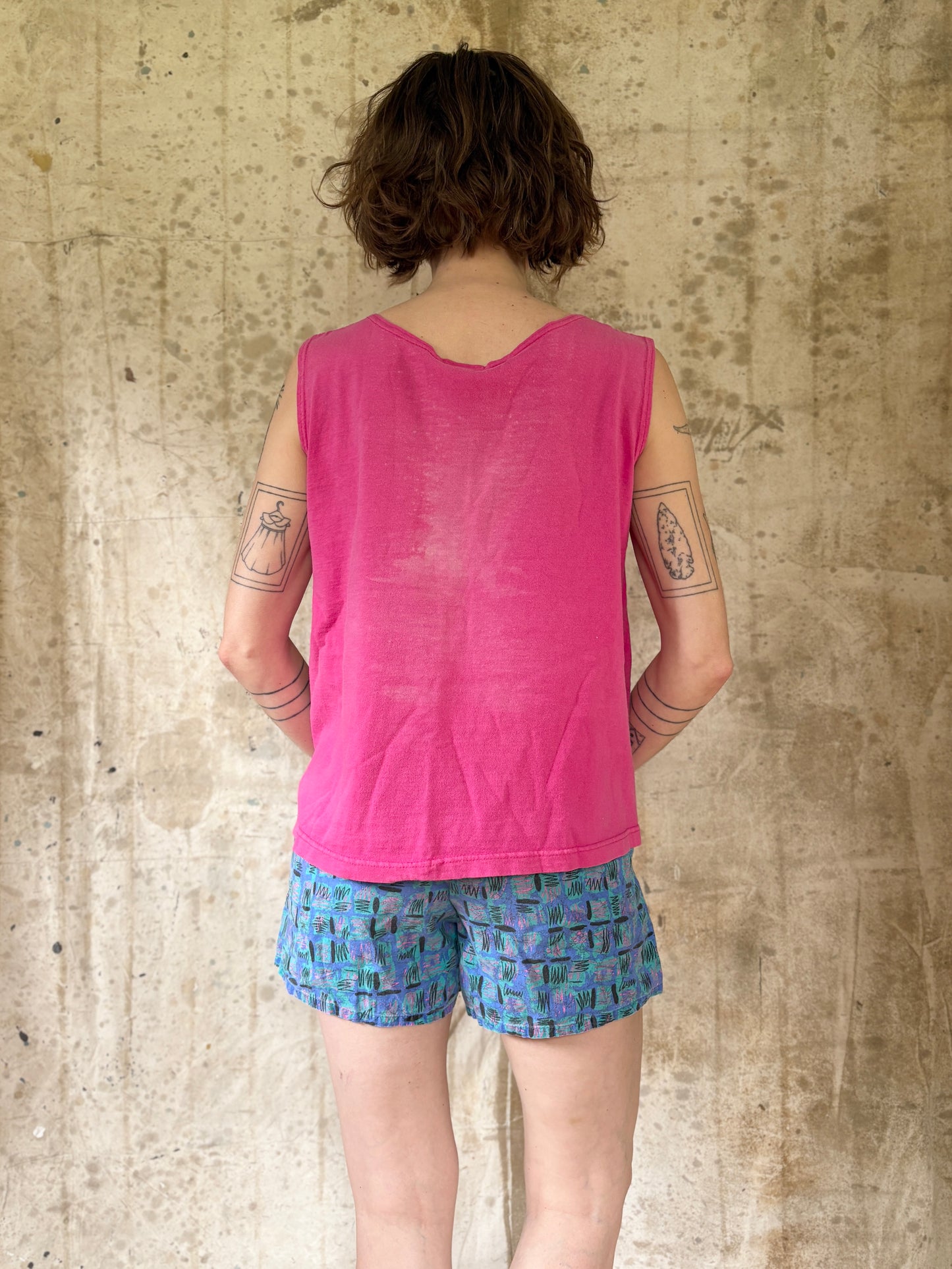 Vintage 90s Bright Pink Tank Top