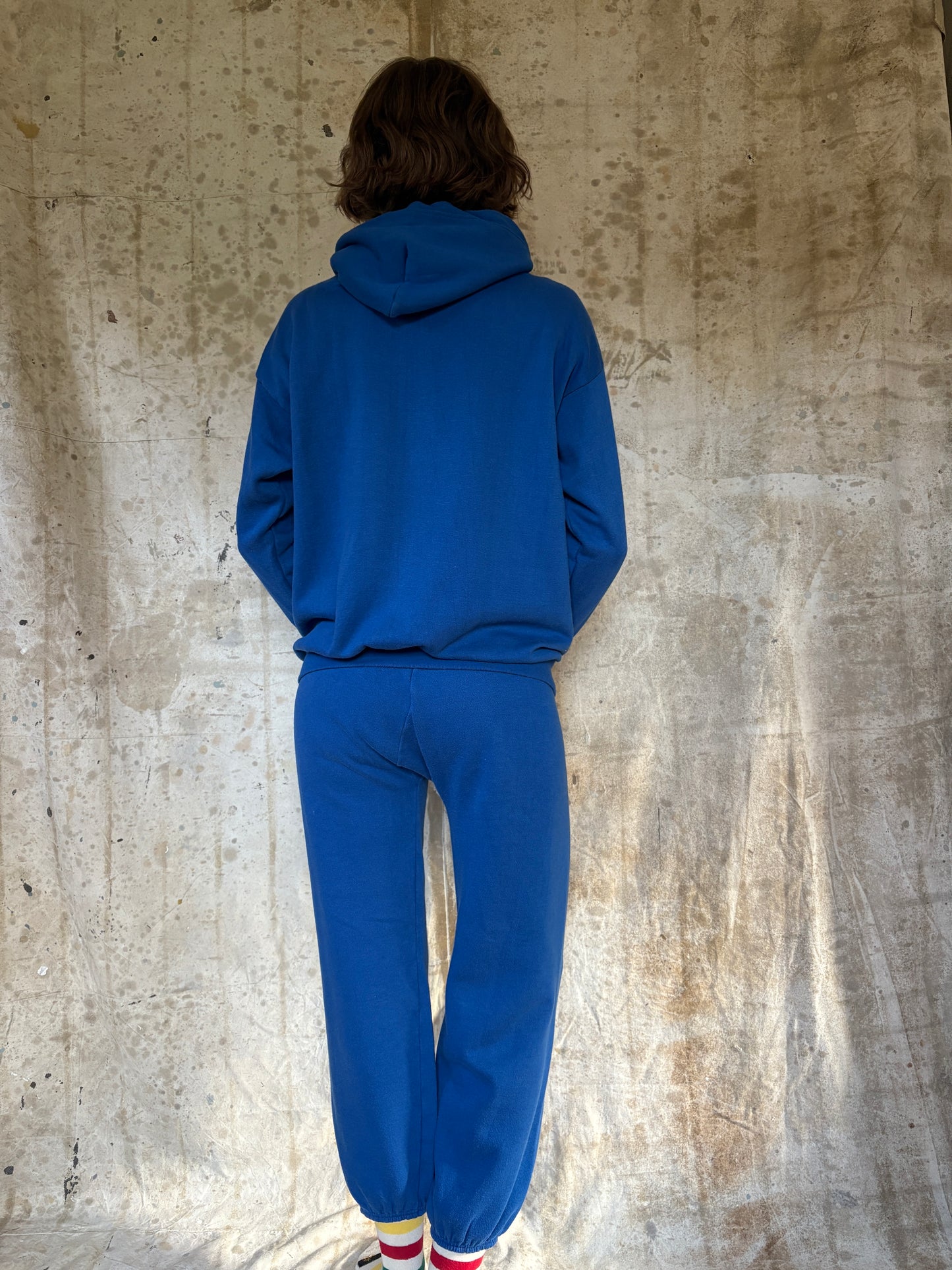 70s/80s Blank Blue Sweatshirt Sweatpants 2pc Set