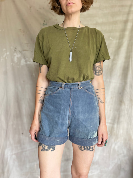 70s Blank Army Green Tee