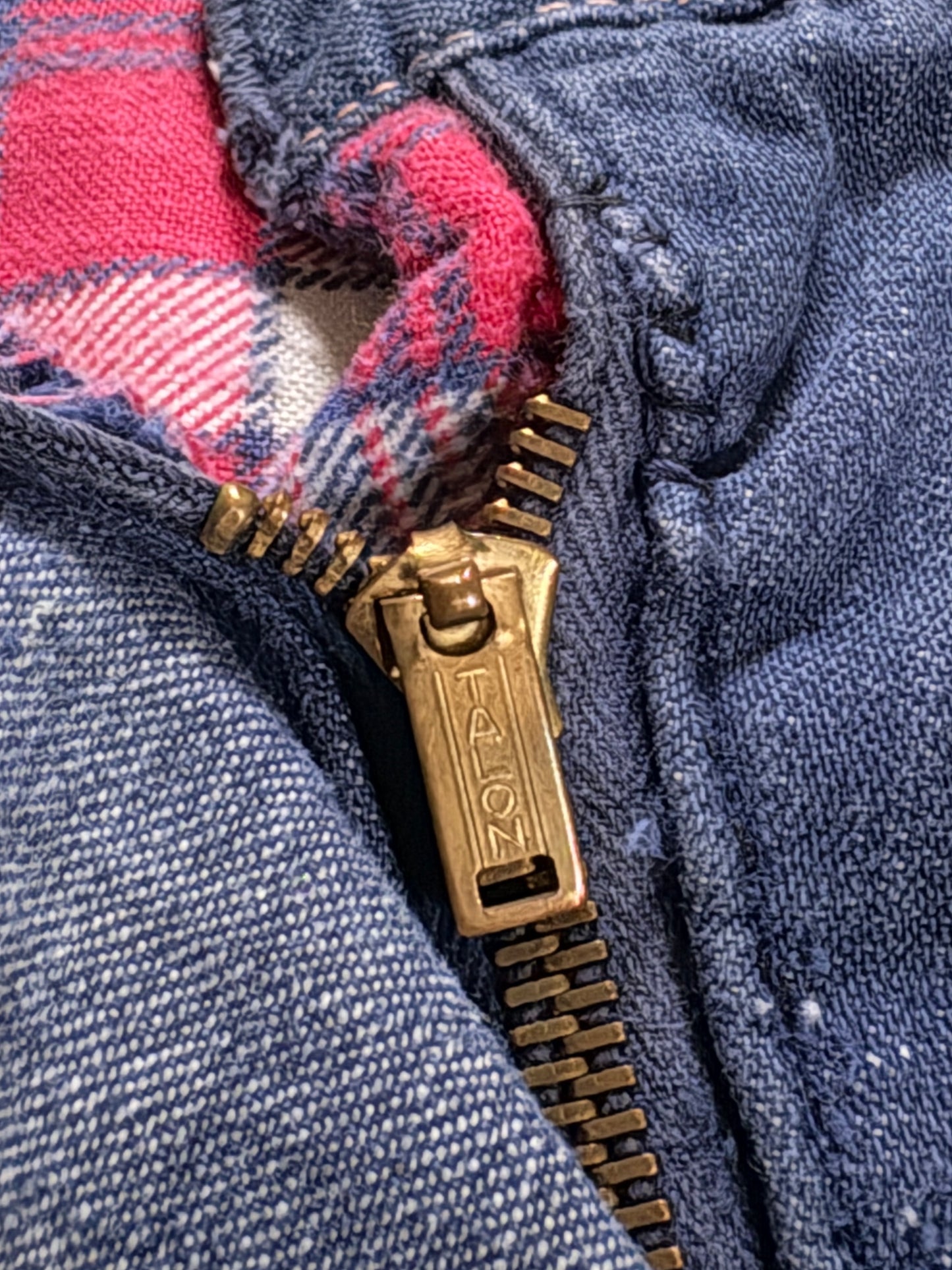 Vintage 50s Flannel Lined Side Zip Jeans