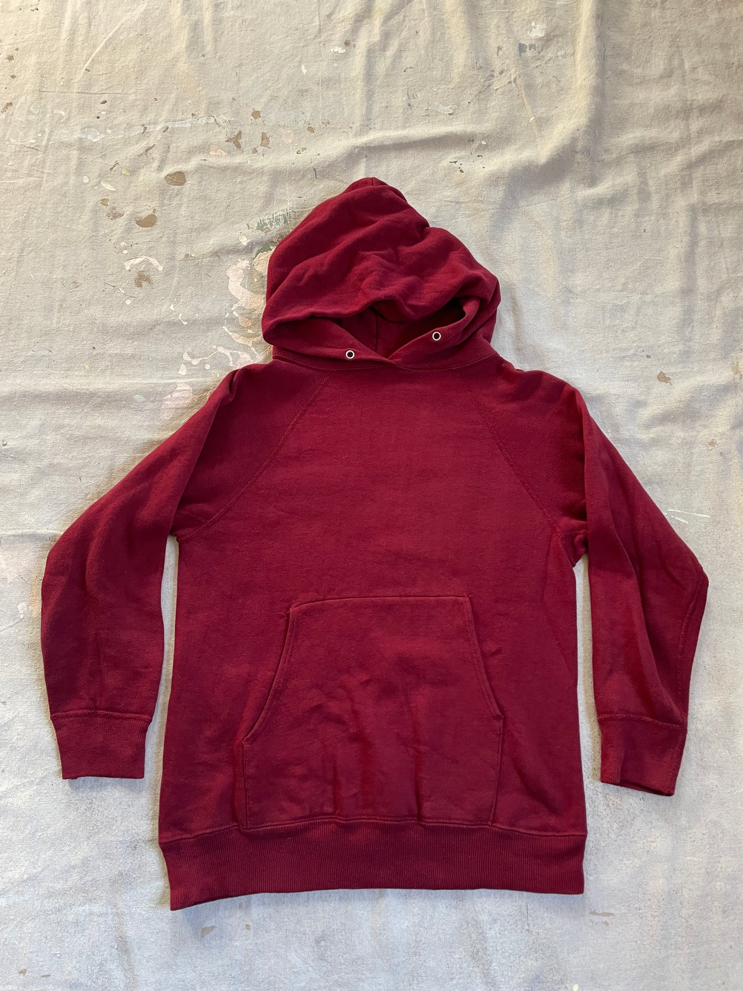 80s Blank Maroon Hoodie