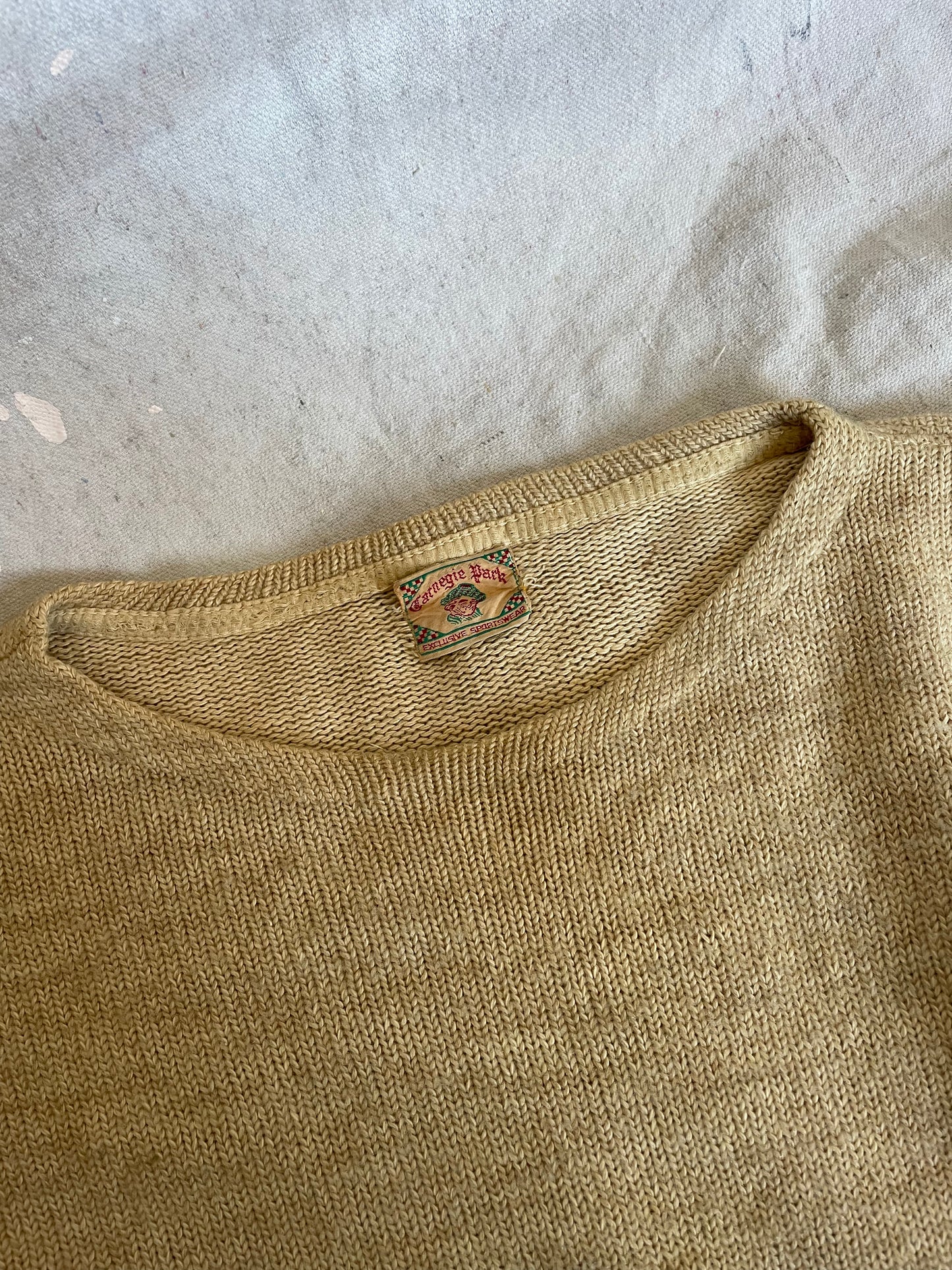 40s Oat Varsity Sweater