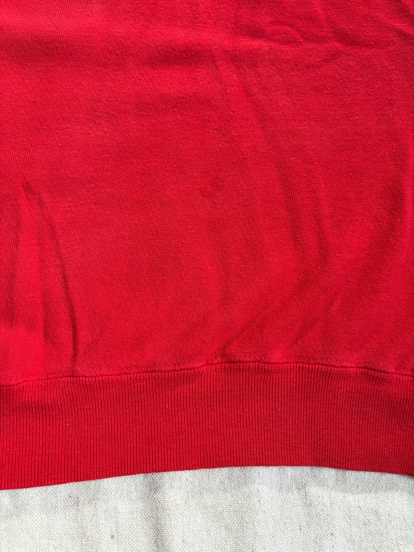70s Champion Blue Bar Blank Red Sweatshirt