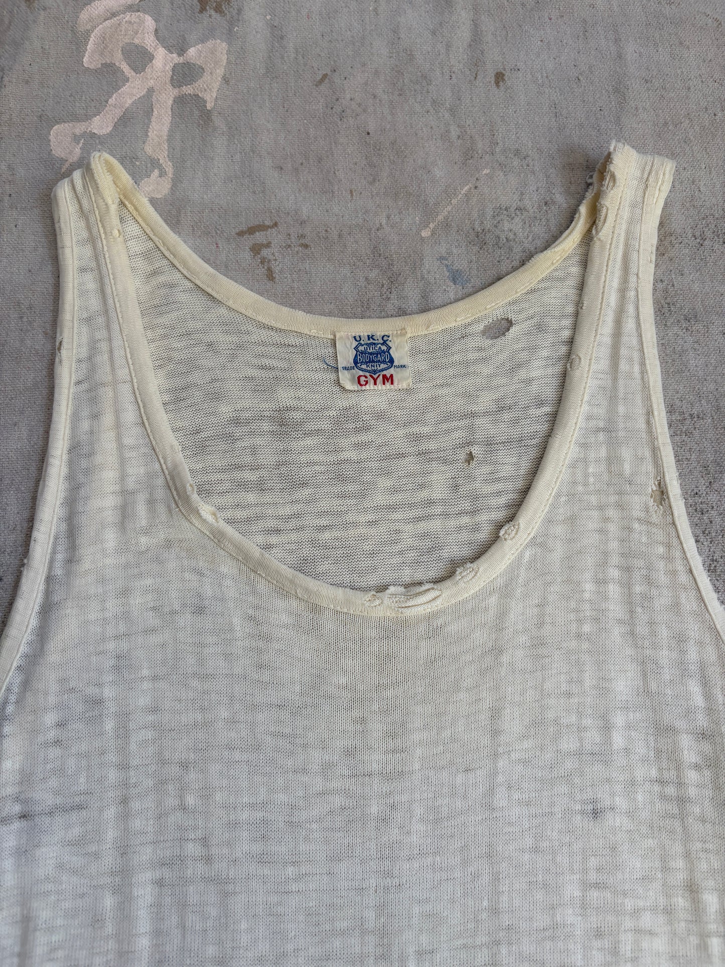 40s Bodyguard Ecru Tank Top
