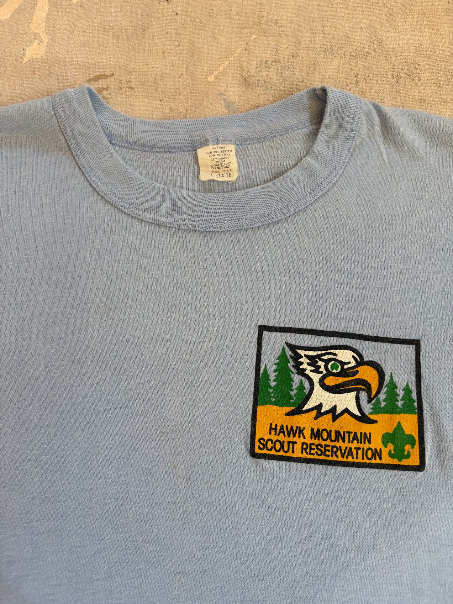 Vintage 80s Hawk Mountain Scout Reservation BSA Tee