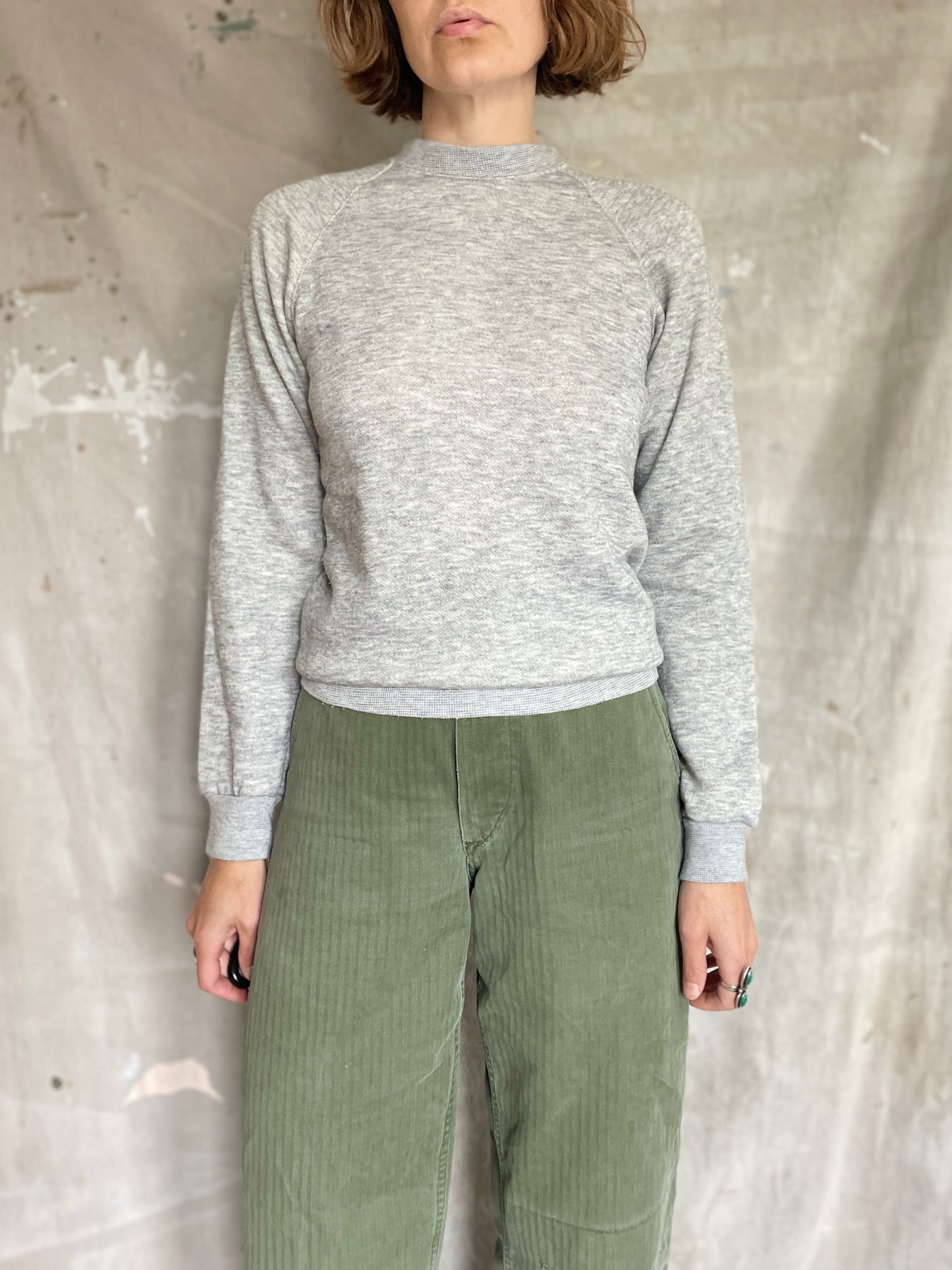 80s Blank Grey Sweatshirt