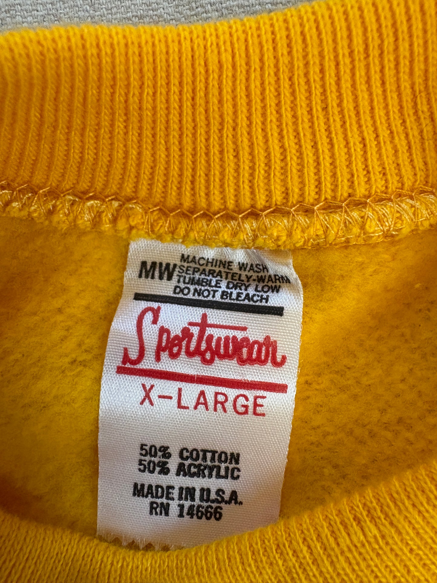 Vintage 80s Deadstock Blank Gold Sweatshirt