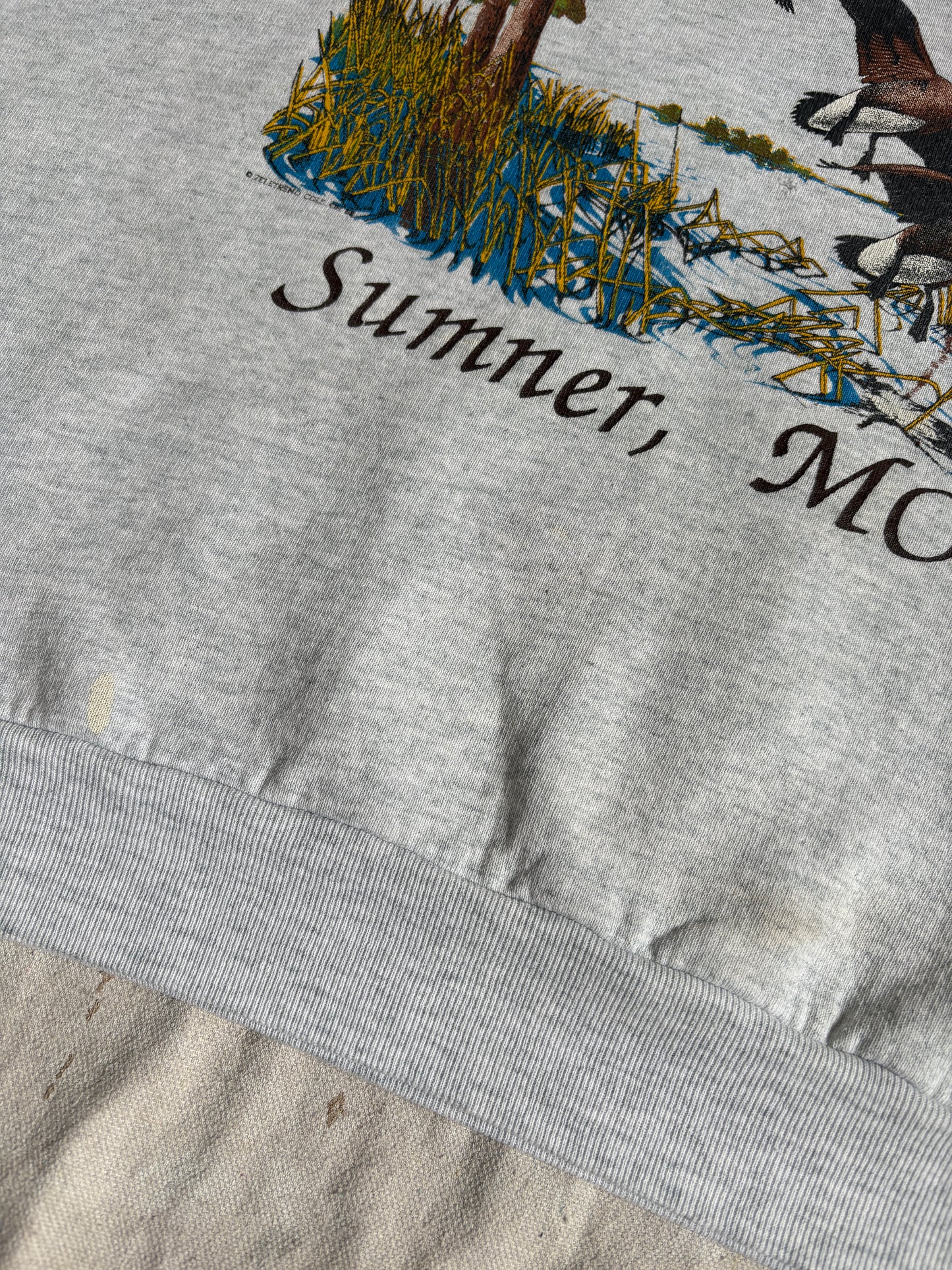 Vintage 90s Sportsman Inn Sumner MO Flying Geese Sweatshirt