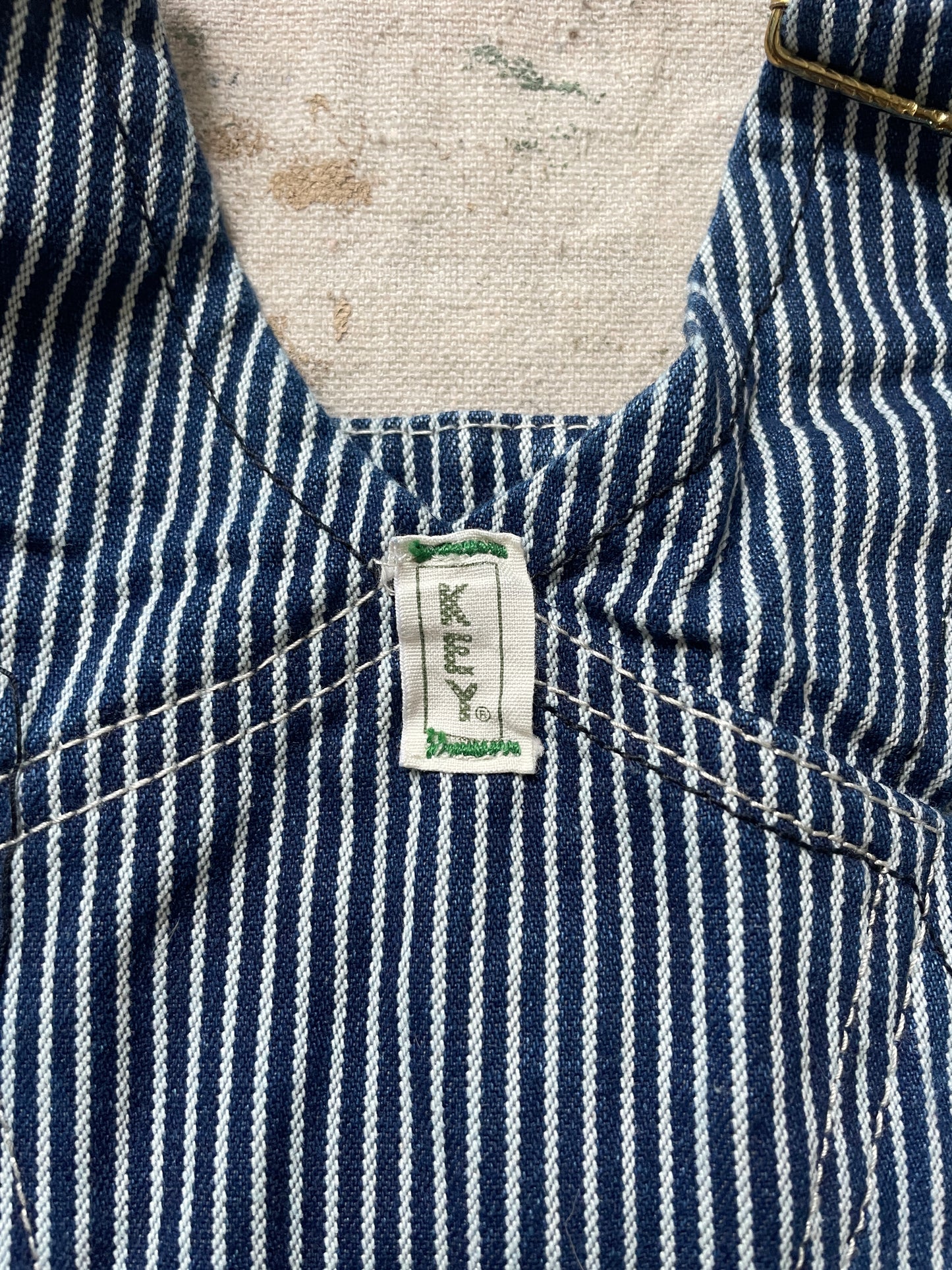 90s Key Imperial Hickory Stripe Overalls