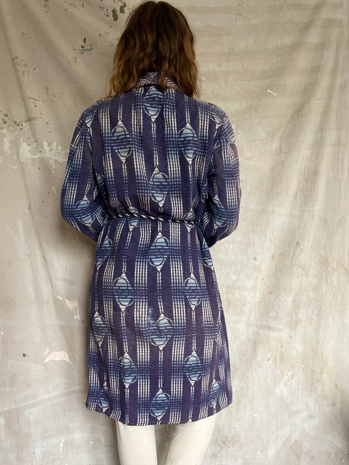 50s Blue Geometric Beacon Robe