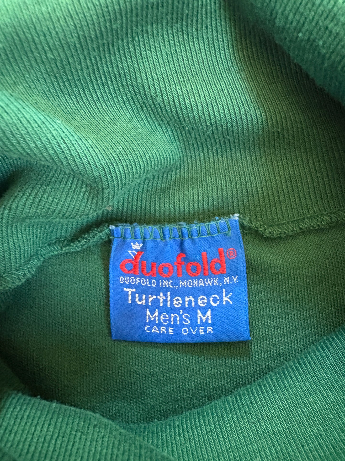 Vintage 90s Duofold Blank Evergreen Turtleneck