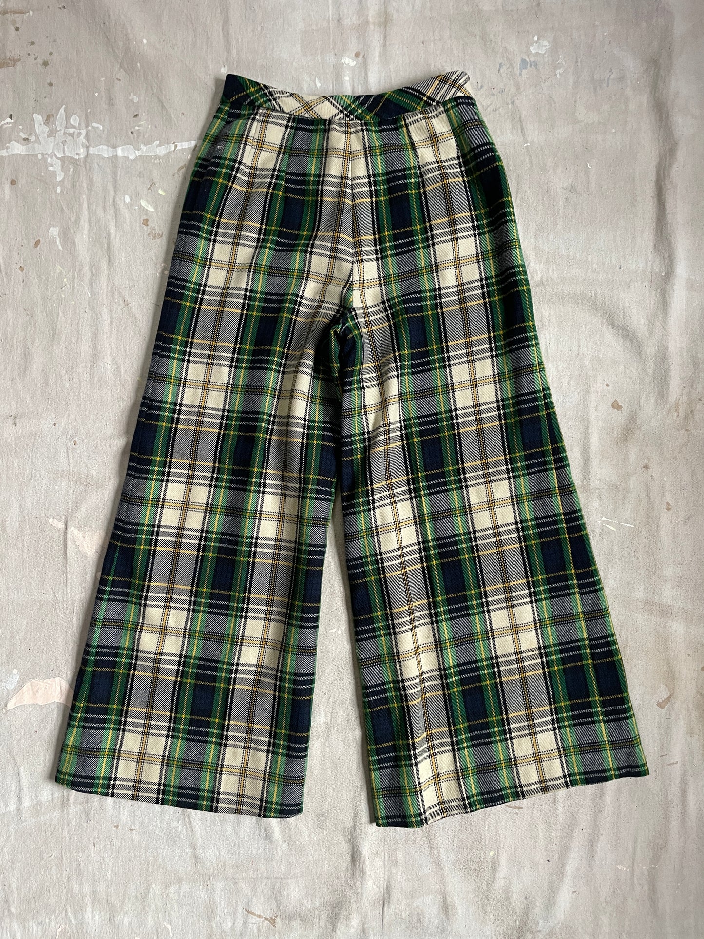 70s Wide Leg Plaid Pants