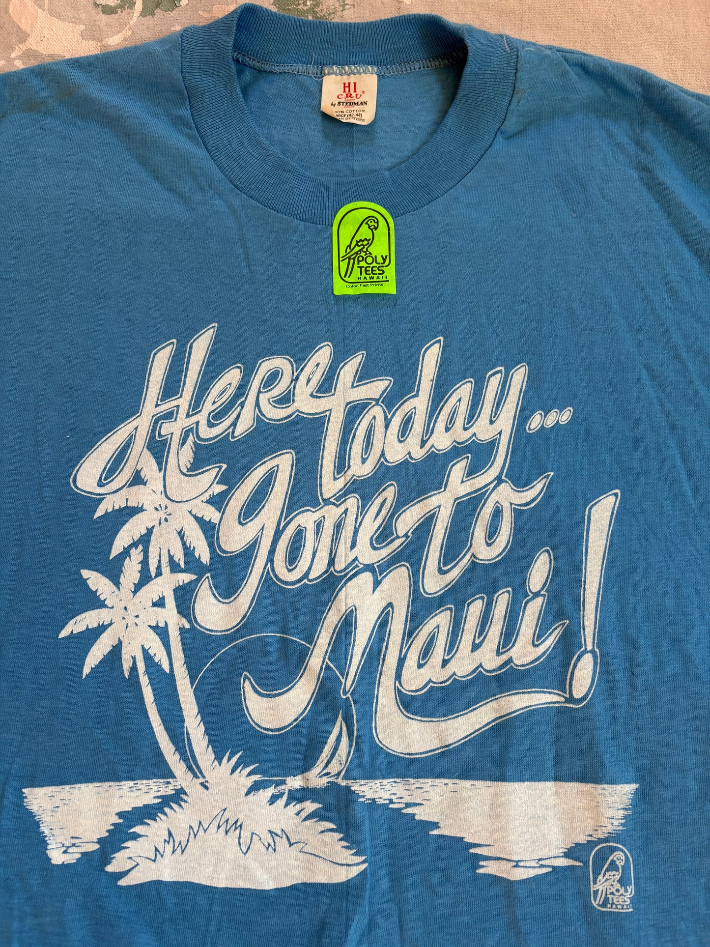 80s Deadstock Here Today Gone To Maui Tee
