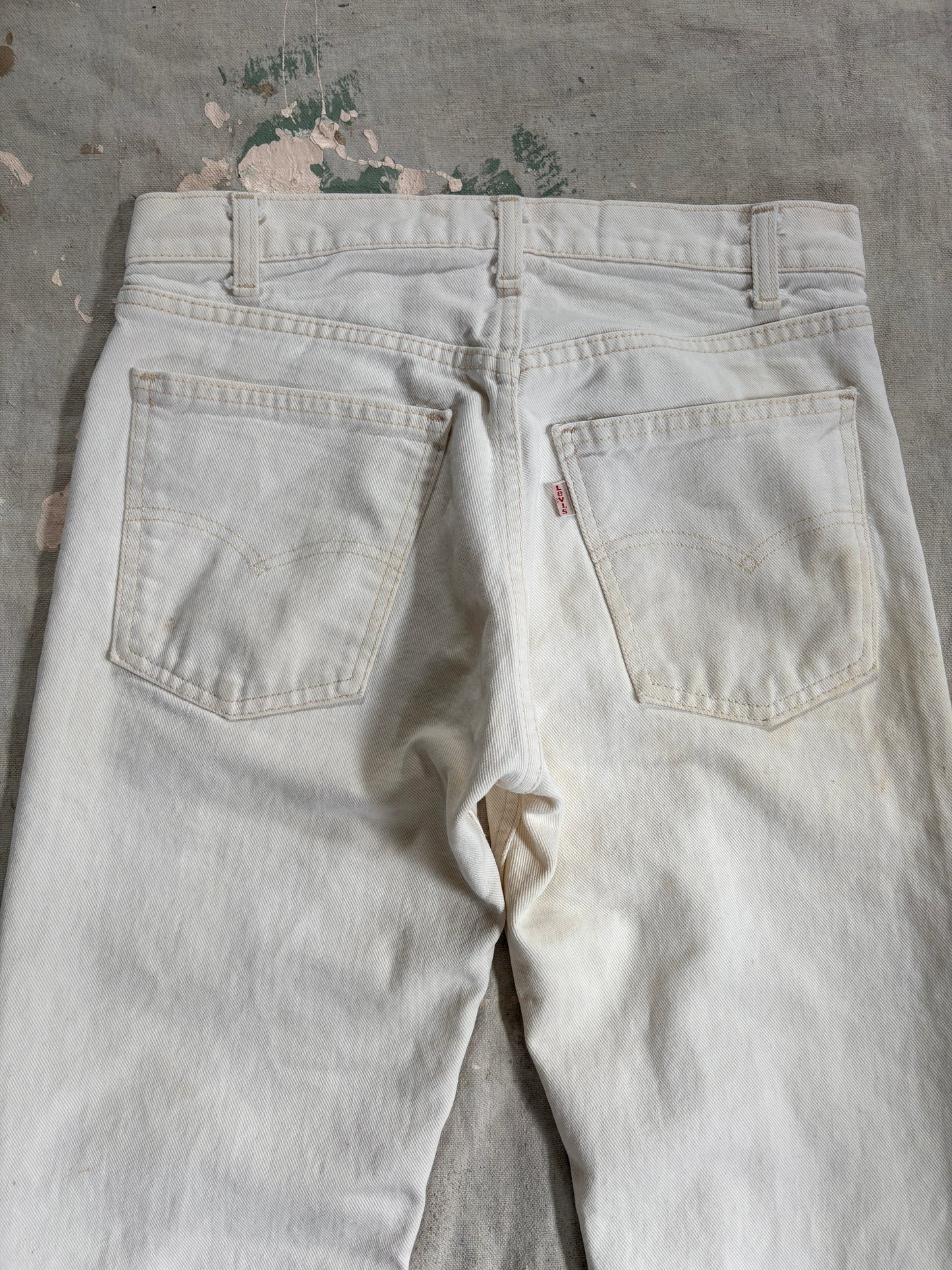 Vintage 80s Ecru Levi’s 505 Jeans