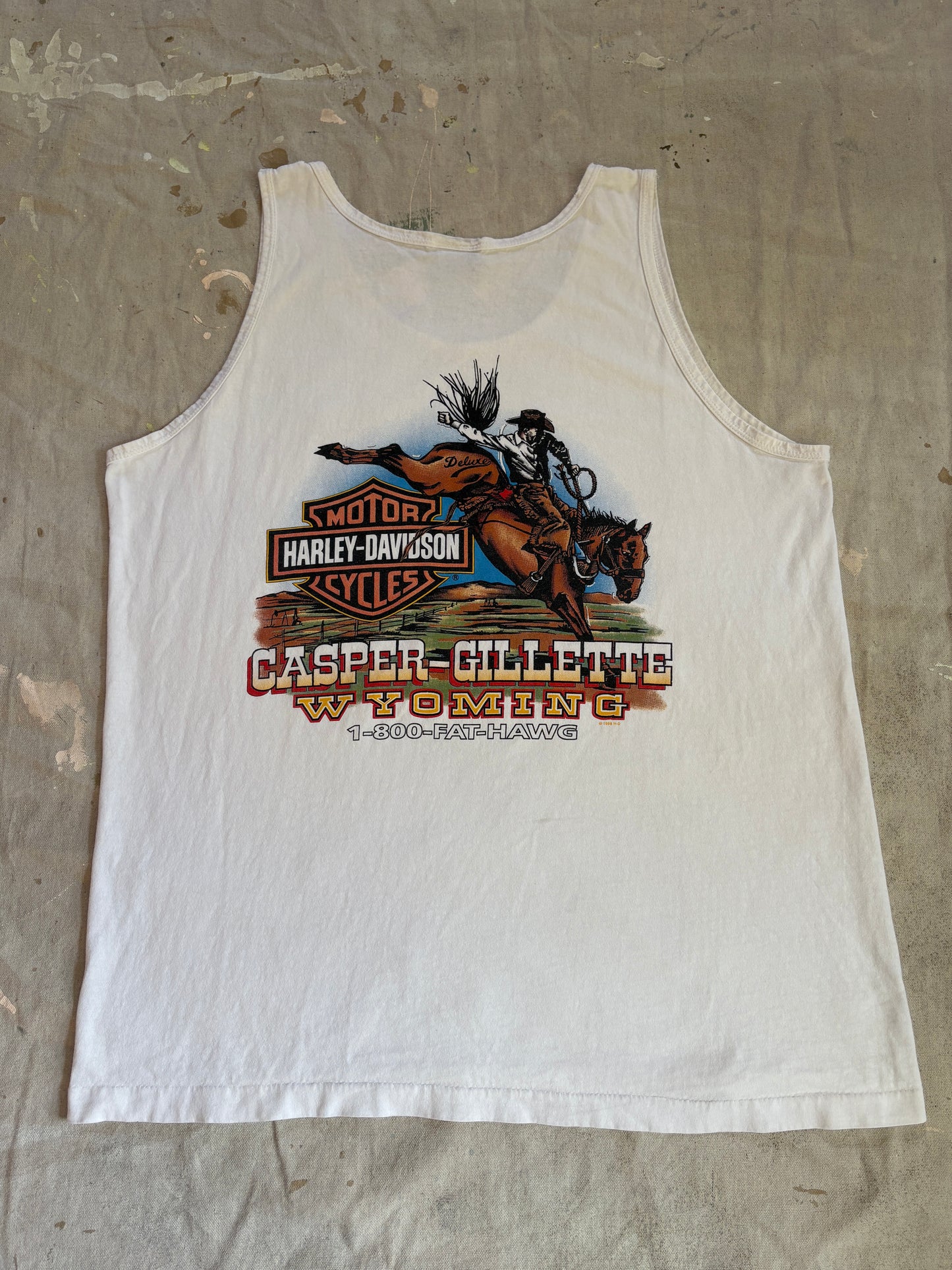 Vintage 90s/2000s Casper-Gillette Wyoming Harley Davidson Tank Top