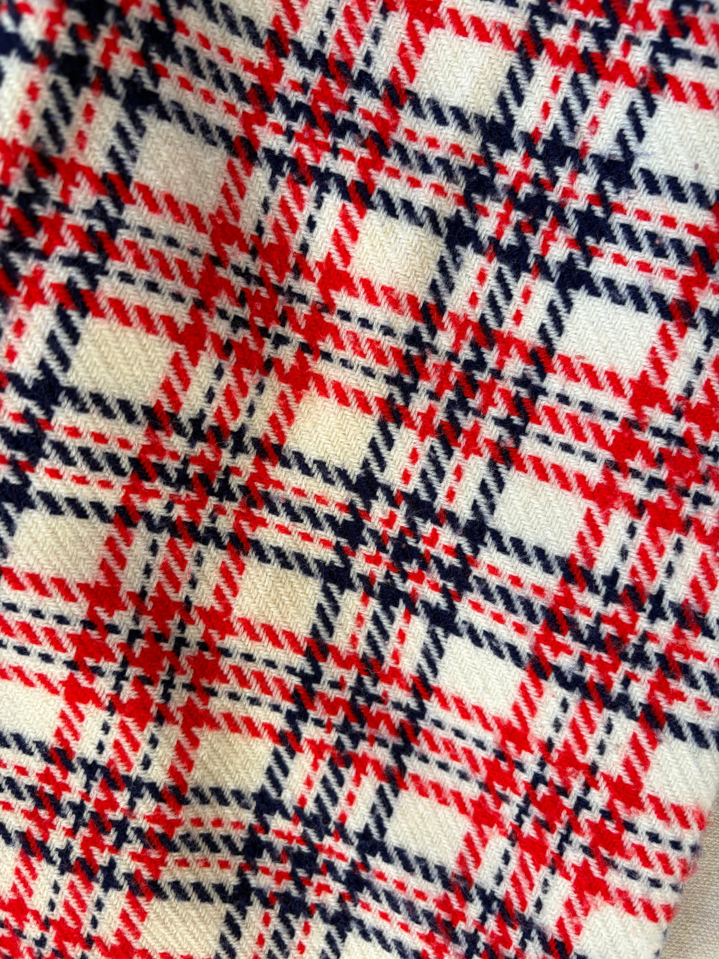Vintage 70s/80s Red White Blue Plaid Vest Wide Leg Pants Set