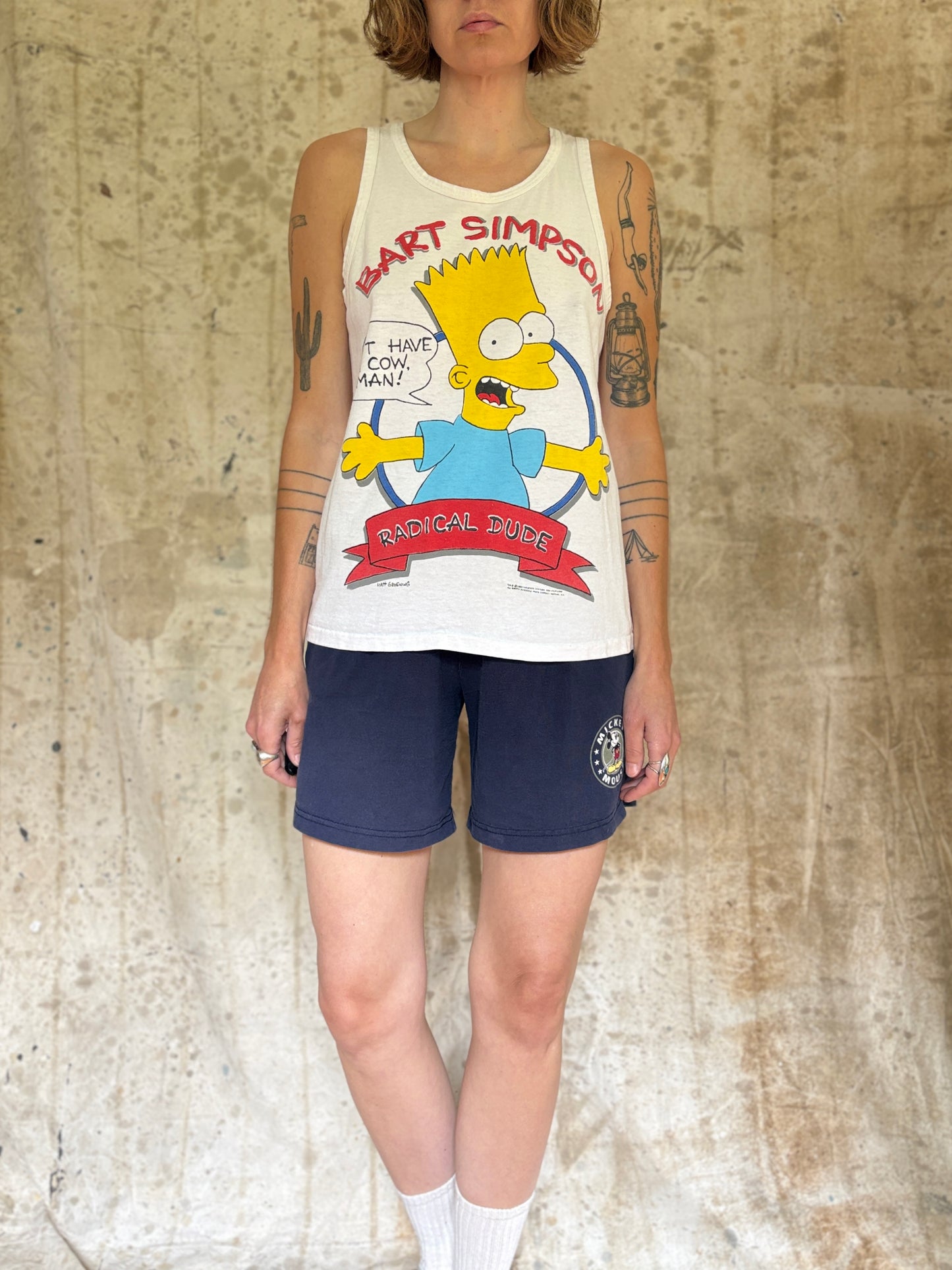 80s Bart Simpson Radical Dude Tank Top