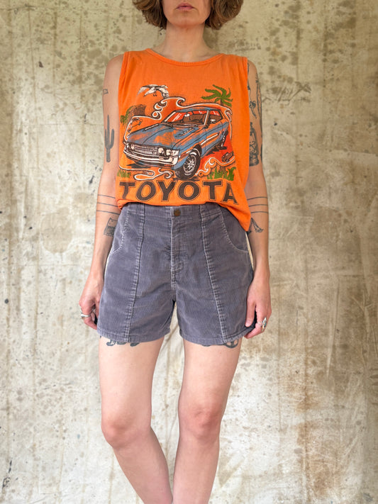 Vintage 80s Ocean Pacific OP Grey Corduroy Shorts