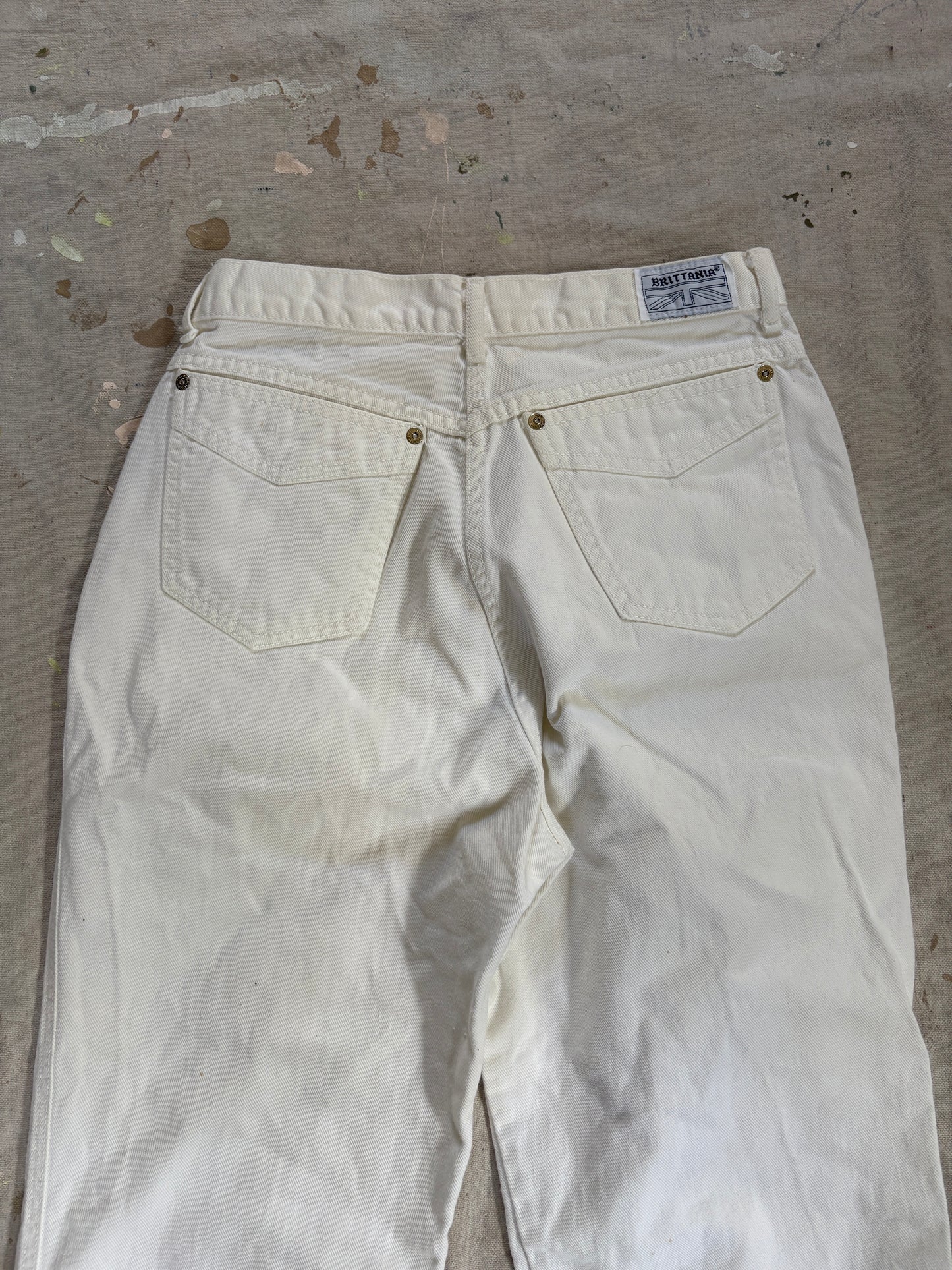 Vintage 80s Brittania White Jeans