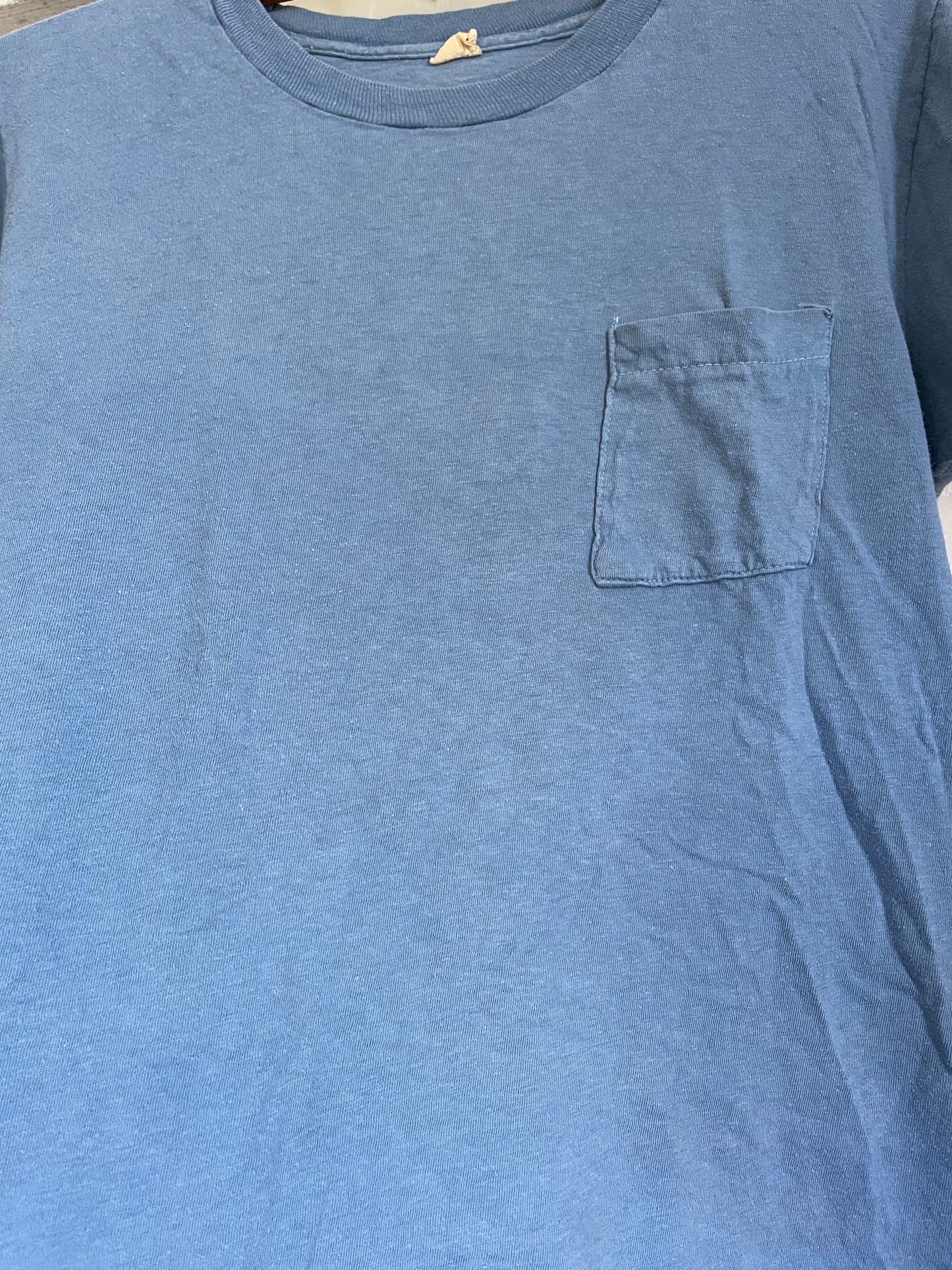 70s Blank Blue Pocket Tee