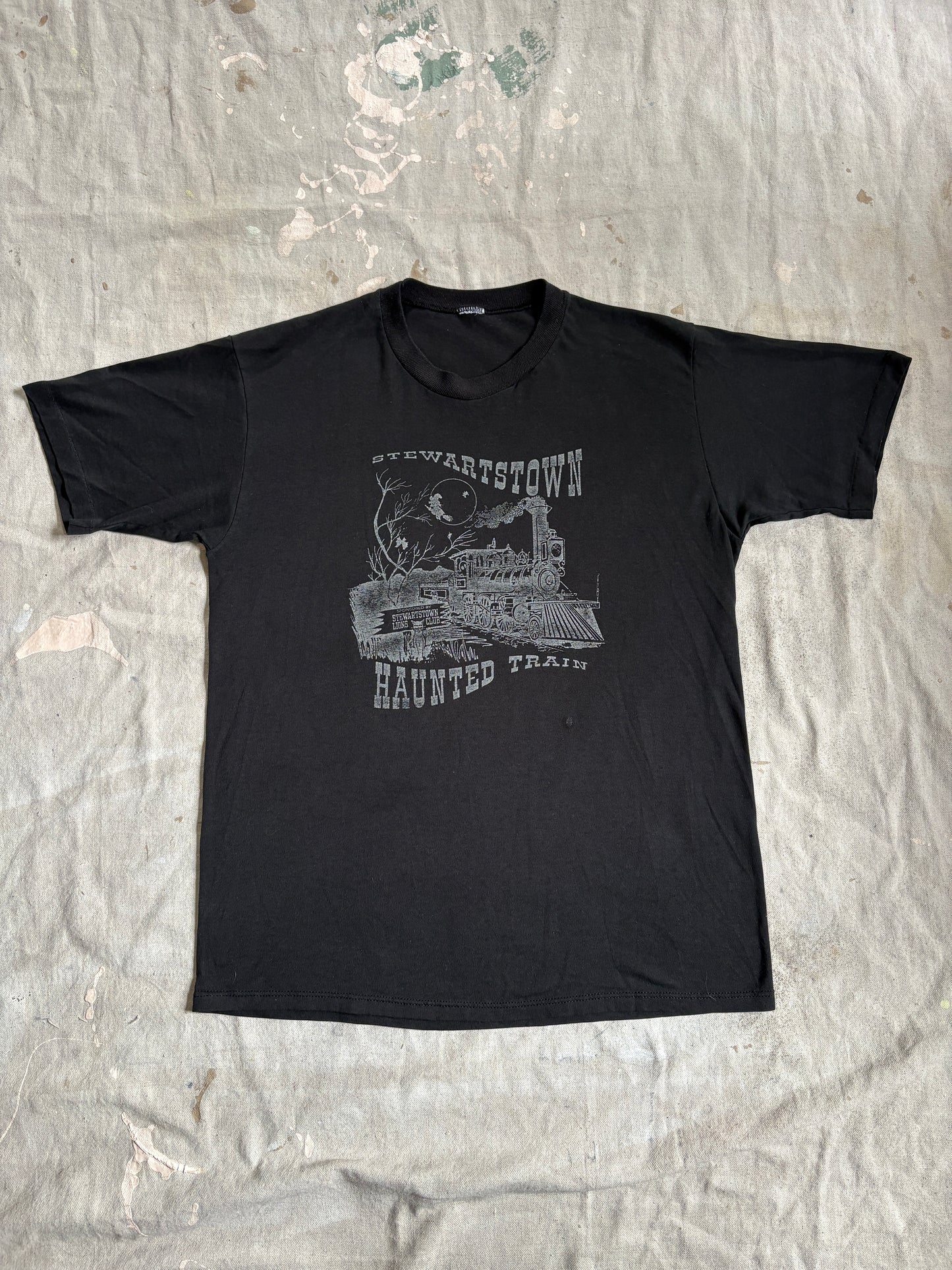 Vintage 80s Stewartstown Haunted Train Tee