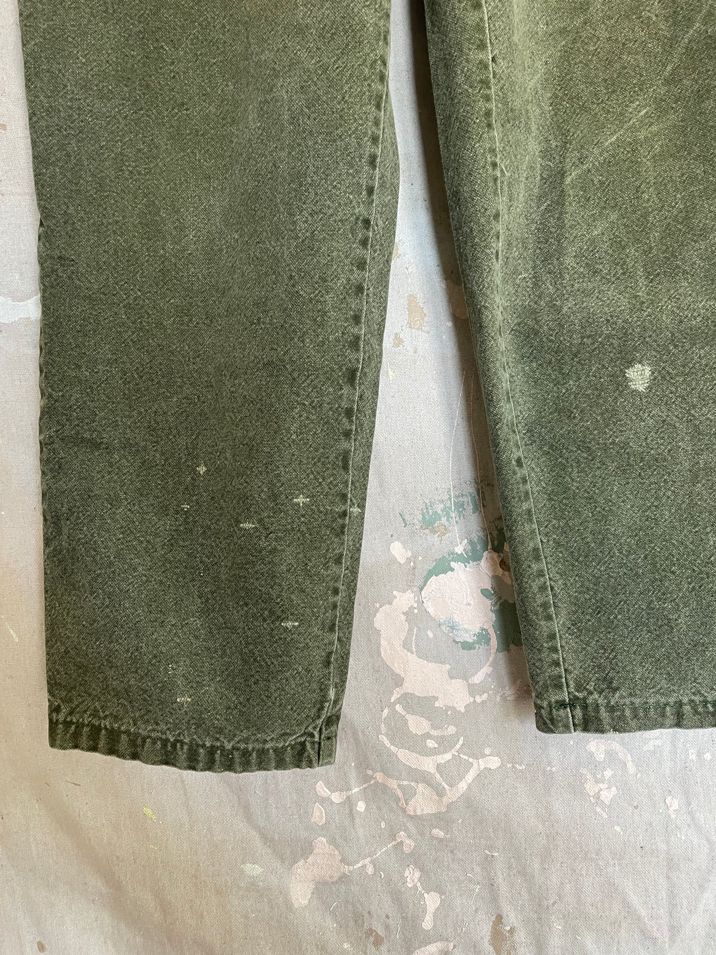 90s Olive Green Tapered Jeans