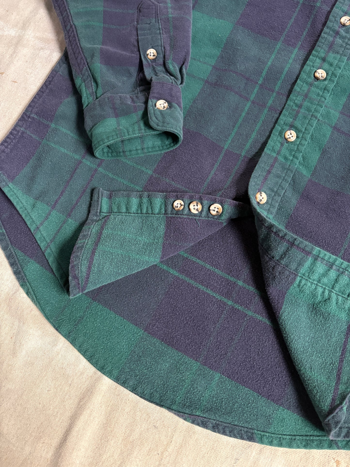 90s Eddie Bauer McKinley Cloth Plaid Cotton Flannel Shirt