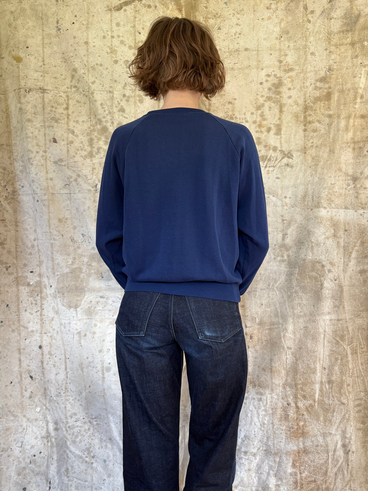 Vintage 90s Blank Navy Blue Sweatshirt