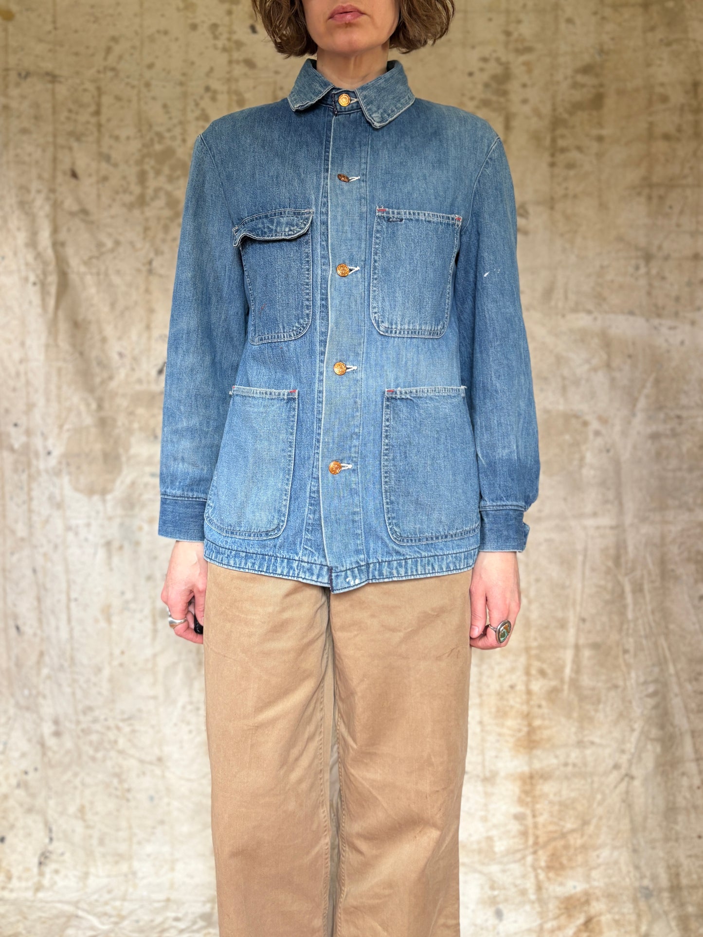 70s Faded Wrangler Denim Chore Coat